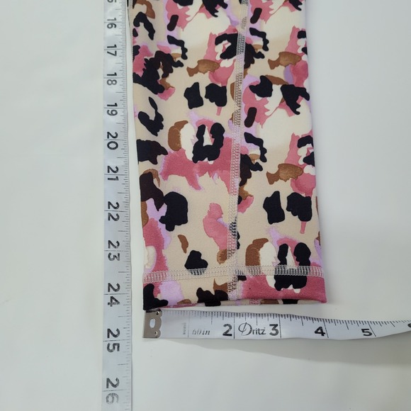 Ideology Womens Small High Waisted Animal Print Yoga Leggings Pockets Pink - Picture 11 of 12